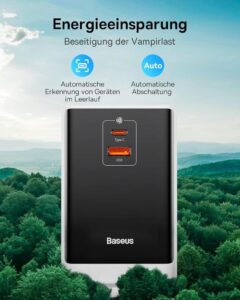 Baseus USB Ladegerät 65W mit APP Kontrolle - Dein zuverlässiger Begleiter für schnelles und sicheres Aufladen