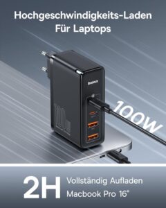 Baseus USB C Ladegerät 100W 4 Ports - Dein Hochleistungs-Schnellladegerät für alle Geräte