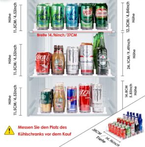 BingoHive Selbstschiebender Getränkedosen-Organizer für Kühlschrank - Platzsparender Dosenspender