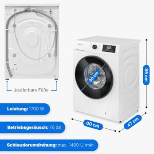 Bomann® Waschmaschine 7kg mit robuster Invertermotor und 10 Jahre Motor-Garantie