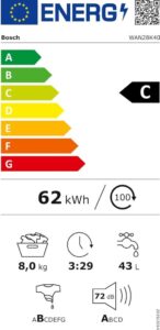 Bosch Hausgeräte WAN28K40 Serie 4 Waschmaschine - 8 kg Kapazität, Energie- und Wasserersparnis