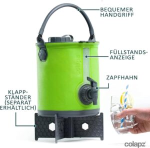 Colapz 2-in-1 Wasserkanister faltbar mit Hahn - Dein praktischer Begleiter für Camping und Festival