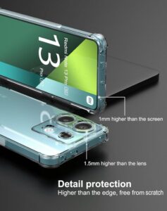 Cresee Transparente Handyhülle für Xiaomi Redmi Note 13 Pro 5G / Poco X6 5G: Stilvoller und praktischer Schutz