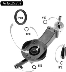 5 Stück Dichtungssatz für Perfect TDRAFT HD3720 HD3620 HD3610 HD3600 Ersatz Bierzapfanlage