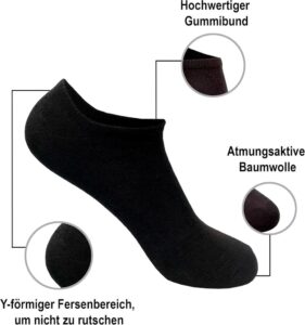 DIVABONNA 12 Paar Sneaker Socken für Herren und Damen - Bequem, Atmungsaktiv und Hochwertig