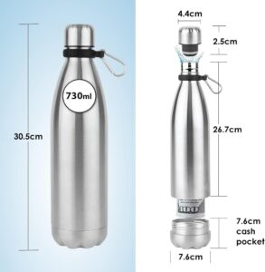 Diversion Wasserflasche aus Edelstahl mit Verstecktem Platz - Perfekt für Reisen und zu Hause