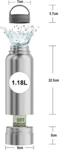 Diversion Wasserflasche aus Edelstahl mit Verstecktem Platz - Der ideale Begleiter für Reisen und Zuhause