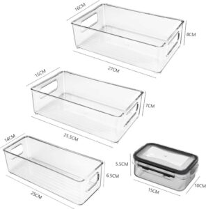 Diwoker Kühlschrank Organizer Stapelbar - 8er Set Aufbewahrungsboxen für Küche und Speisekammer