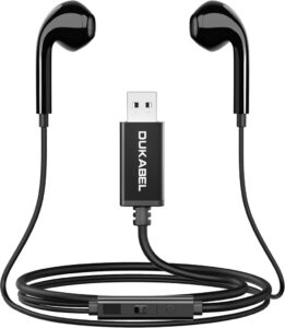 DuKabel USB In Ear Kopfhörer PC Headset - Perfekt für Gaming und Online-Kommunikation