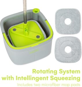 Easy Gleam Innovative 360 Spin Mop Bucket Set - Dunkelgrün