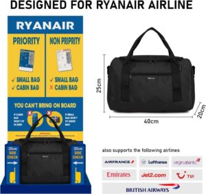 ECOHUB 20L Handgepäck Tasche - Perfekt für Ryanair und Wochenendausflüge