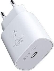 25 Watt Fast Type-C Ladegerät Adapter - Kompatibel mit iPhone und Samsung - USB-C Typ - Weiß