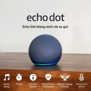 Echo Dot (5. Gen., 2022) - Smarter WLAN- und Bluetooth-Lautsprecher mit Alexa in Tiefseeblau