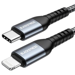 BLACKSYNCZE USB C auf Lightning Kabel - Schnellladekabel mit MFi-Zertifizierung für iPhone