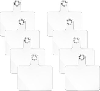 IOSPKKIO® 8er Set Transparent Handy Lanyard Pads mit Metallring - Sicherheit und Stil für dein Smartphone