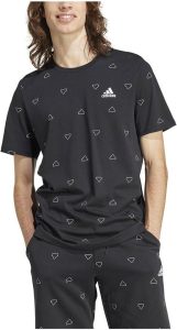 adidas Herren Seasonal Essentials Monogram Graphic Tee T-Shirt in Schwarz