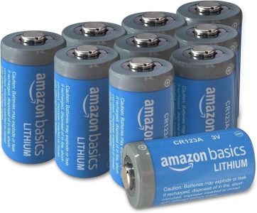 Amazon Basics CR123A 3V Lithium-Batterien (10 Stück) - Langlebige und effiziente Energiequelle