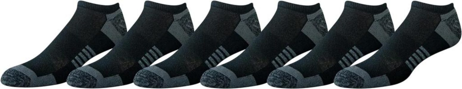 Amazon Essentials Herren Sportliche No-Show-Sportsocken aus gepolsterter, atmungsaktiver Funktionsbaumwolle, 6 Paar