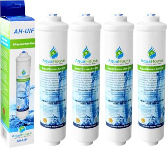 AquaHouse AH-UIF Kompatibler Kühlschrank Wasserfilter, 4er Pack - Passend für Samsung, Haier und andere Marken