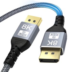 AXFEE 8K Displayport Kabel 1.4 2M für Gaming-Monitor und Grafikkarte