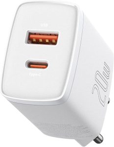 Baseus Compact Quick Charger Dual 20W White - Das Schnelladegerät für dein Smartphone