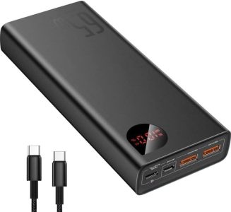 Baseus Powerbank mit 20000mAh und 65W Schnellladung - Perfekt für unterwegs