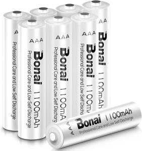 BONAI AAA Akku 1100mAh Wiederaufladbare Batterien - Hohe Kapazität für den Haushalt