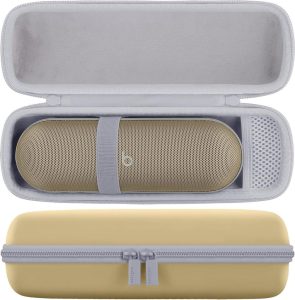 co2CREA Hart Reise Schutz Hülle Etui Tasche für Beats Pill Tragbarer Bluetooth Lautsprecher - Gold