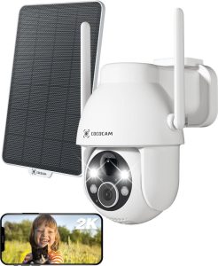 Cococam 2K Überwachungskamera Aussen Akku WLAN - Solarbetriebene Outdoor-Sicherheit in kristallklarer Qualität