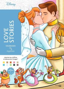 Coloriages mystères Disney - Love Stories: Entdecke das Bild durch das Ausmalen von Zahlen!