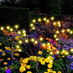 Dufuso Solarleuchten Garten Glühwürmchen - 2 Stück mit 10 LEDs für eine magische Gartenbeleuchtung