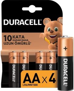 Duracell AA Alkaline Akku (4 Stück) - Hochleistungs-Energiequelle für den Alltag