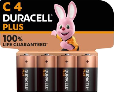 Duracell Plus C Batterien, LR14, 4 Stück - Die langlebige Energiequelle für deine Alltagsgeräte