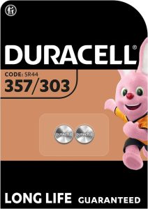 Duracell Specialty 357/303 Silberoxid-Knopfzelle 2er-Packung - Zuverlässige Leistung für Uhren, Taschenrechner und medizinische Geräte