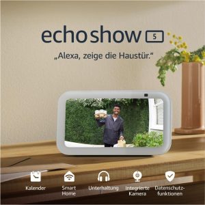 Echo Show 5 (3. Gen.) - Dein kompakter smarter Touchscreen mit Alexa in Weiß