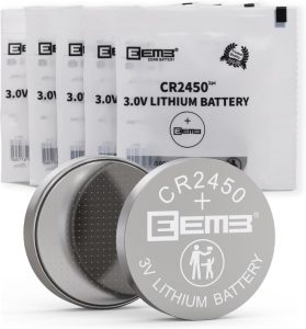 EEMB 5 Stück Knopfzellen CR2450 3V Lithium Batterie - Langlebig und Auslaufsicher