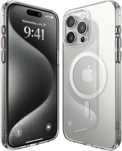 elago Magnetische Hybrid Transparent Hülle für iPhone 15 Pro Max - Weiß