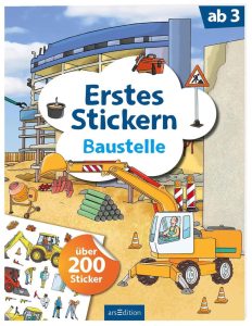 Erstes Stickern – Baustelle: Über 200 Sticker | Das perfekte Stickerheft für Kindergarten-Kinder ab 3 Jahren