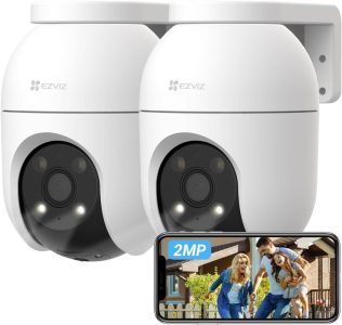 EZVIZ 2MP Überwachungskamera Aussen, WLAN IP Kamera mit 360° Abdeckung und Zwei-Wege-Audio