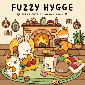 Fuzzy Hygge: Niedliches und gemütliches Ausmalbuch für Erwachsene & Teens - Perfekt für Stressabbau