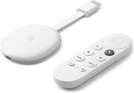 Google Chromecast 4K WiFi Bluetooth mit Sprachsteuerung und Fernbedienung