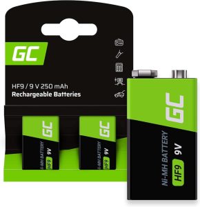 Green Cell 250mAh 9V Vorgeladene NI-MH Akkubatterien - 2 Stück