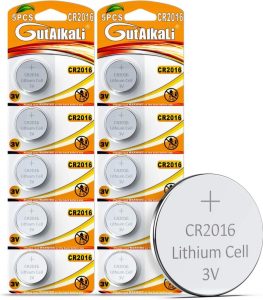 GutAlkaLi 10 Knopfzellen CR2016 Lithium 3 V - Hohe Qualität und Zuverlässigkeit für Ihre Geräte