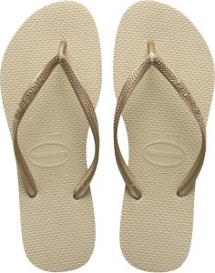 Havaianas SLIM SAND GREY/LIGHT GOLDEN 39/40 - Die ultimativen Flip-Flops für Damen