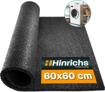 Hinrichs Antivibrationsmatte für Waschmaschinen 60 x 60 cm - Effektiver Schallschutz und Vibrationsdämpfung