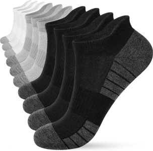 HIYATO 10 Paar Sneaker Socken - Atmungsaktive Sportsocken aus Baumwolle für Herren und Damen