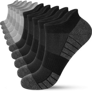 HIYATO Sneaker Socken für Herren und Damen - 10 Paar atmungsaktive Sportsocken aus Baumwolle