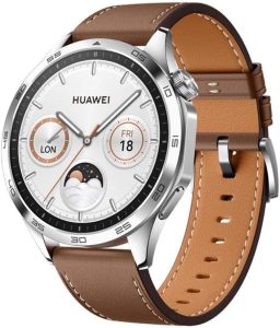 HUAWEI Watch GT 4 46mm Smartwatch mit Oktagon Design und erweitertem Gesundheitsmanagement - Braun