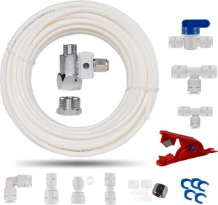 ilauke Wasserzulaufleitung Universal Anschluss-Set mit 15m Schlauch und 11 Stück RO Water Filter Fitting