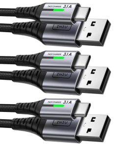 INIU USB C Kabel - 3 Stück für vielseitige Anwendung und schnelles Aufladen